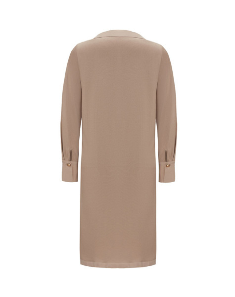 T25Y-6016 Cupro Erkek Yaka Düğme Aksesuarlı Triko Tunik 1179-GREY - 10