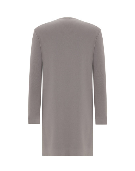 T25Y-6018 Fırça Desenli Triko Tunik 1179-GREY - 2