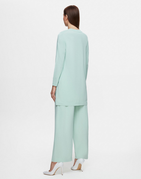 T25Y-6018 Fırça Desenli Triko Tunik 1243-LIGHT MİNT - 3