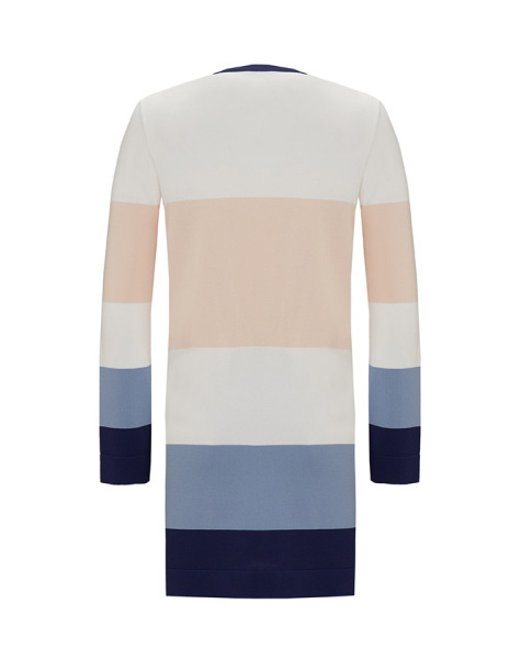 Renkli Desenli Triko Tunik 1167-NAVY BLUE 1325-CORAL / - 9