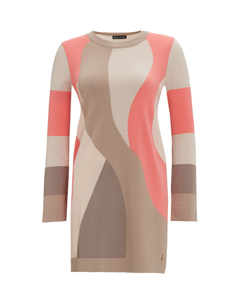 Renkli Desenli Triko Tunik 1179-GREY / MİNT 1243-LIGHT - 4