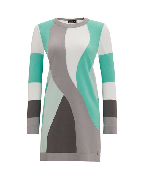 Renkli Desenli Triko Tunik 1179-GREY / MİNT 1243-LIGHT - 10