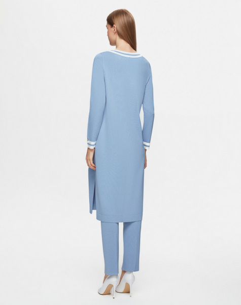 T25Y-6027 Yarım Üçgen Desenli Uzun Tunik 1112-LAVENDER - 4