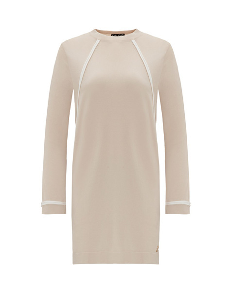 T25Y-6030 Tiktak Detaylı Triko Tunik 1021-SAND 