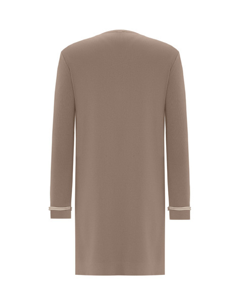 Tiktak Detaylı Triko Vizon Tunik - 2