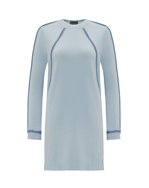 T25Y-6030 Tiktak Detaylı Triko Tunik 1324-LIGHT BLUE - 1