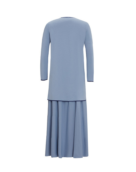 T25Y-6031 Renk Şeritli Temiz Kesim Triko Tunik 1179-GREY - 6
