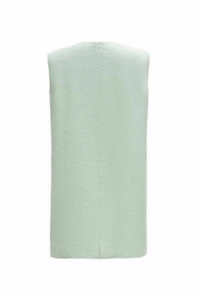 T25Y-6042 Düz Renk Keten Tunik LIGHT MINT - 2