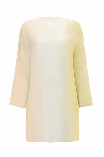 Gradient Long Sleeve Linen Tunic - MISS DALIDA