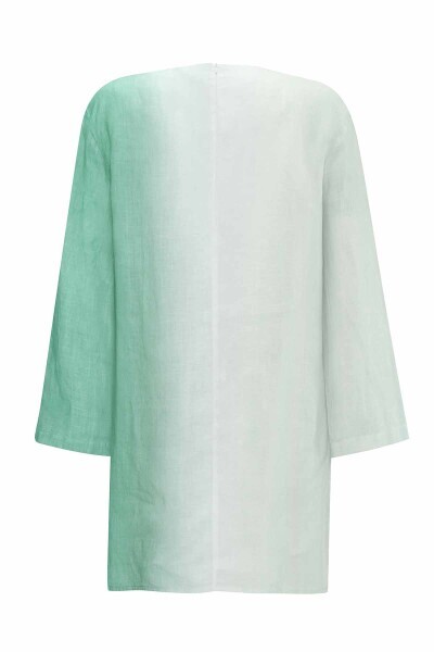 Gradient Long Sleeve Linen Tunic - 4