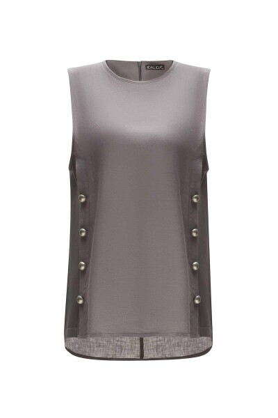 Linen Tunic with Side Buttons - 8