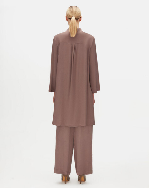 Renkli Taşlı Evaze Kesim Şık Vizon Tunik - 3