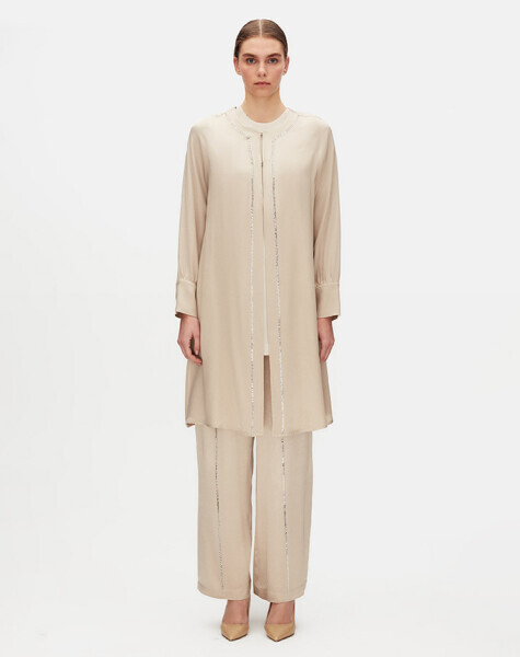 Stone Detailed Hook Closure Tunic - MISS DALIDA