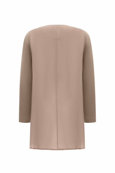 Zippered Collar Cupro Tunic - 9