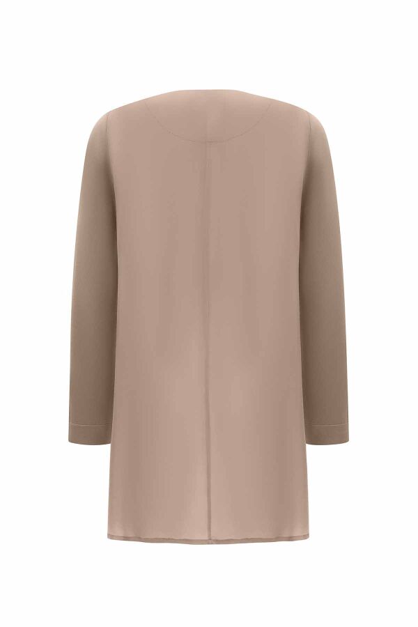Zippered Collar Cupro Tunic - 9