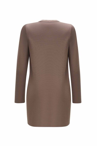 Bisiklet Yaka Düz Renk Vizon Tunik - 2