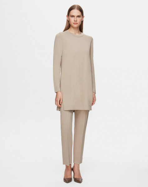 T25Y-7000 Dar Paça Triko Pantolon 1021-SAND - 1