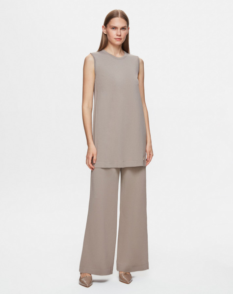 T25Y-7001 Bol Paça Triko Pantolon 1237-MİNK - 6