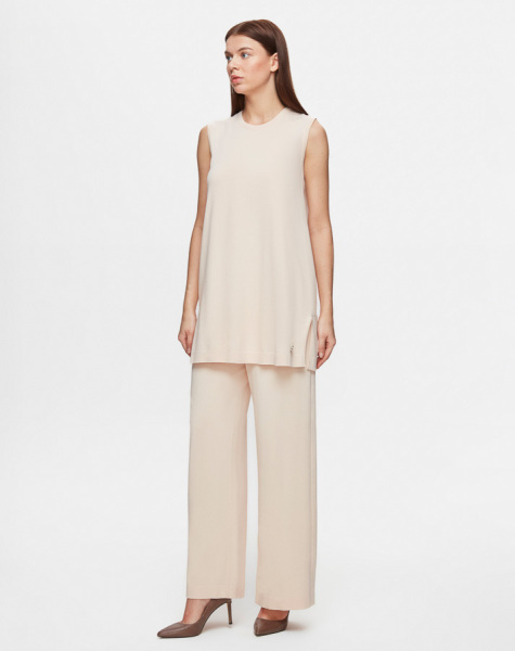 T25Y-7001 Bol Paça Triko Pantolon 1237-MİNK - 14