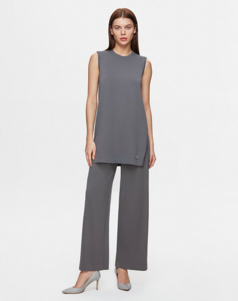 T25Y-7001 Bol Paça Triko Pantolon 1237-MİNK - 35