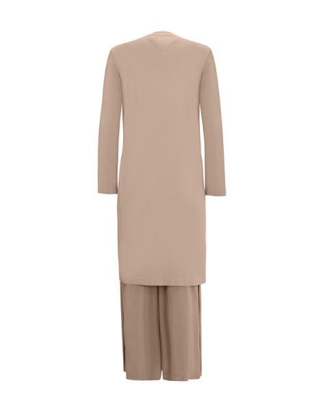 T25Y-7006 Beli Büzgülü Bol Paça Cupro Pantolon 1318-ANTHRACITE - 5