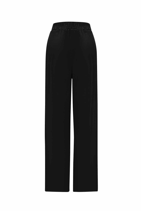 Beli Lastikli Bol Paça Cupro Pantolon - 7
