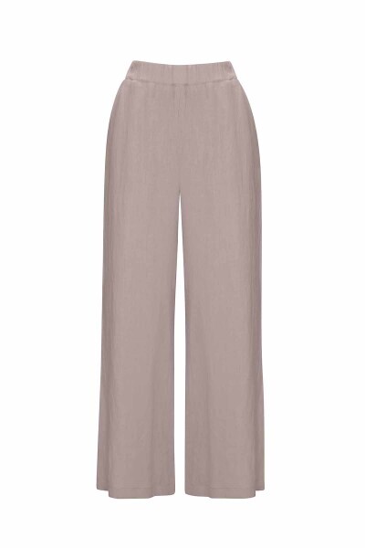 Plain Color Wide Leg Linen Trousers - MISS DALIDA