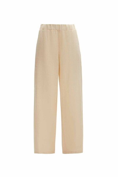 T25Y-7016 Keten Pantolon BUTTER 