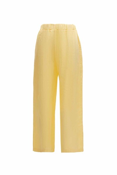 T25Y-7016 Keten Pantolon YELLOW - 2