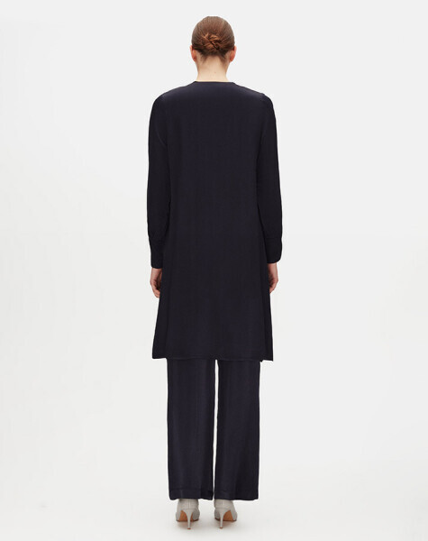 Taş Detaylı Lacivert Pantolon - 3