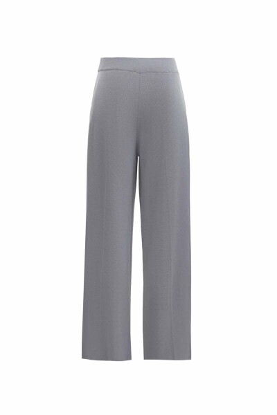 T25Y-7022 Önü Dikiş Detaylı Bol Paça Pantolon GREY - 1