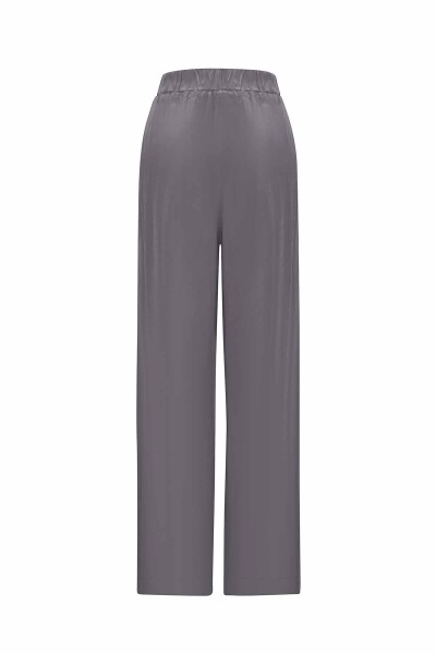 Beli Lastikli Bol Paça Cupro Pantolon - 3
