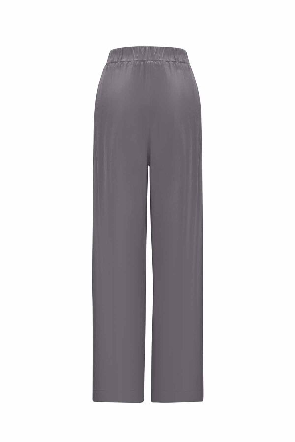 Beli Lastikli Bol Paça Cupro Pantolon - 3