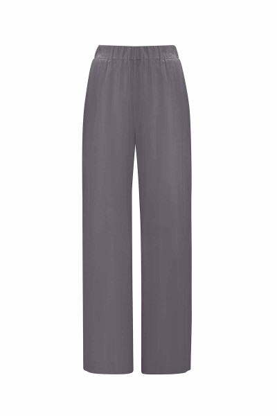 Beli Lastikli Bol Paça Cupro Pantolon - 4