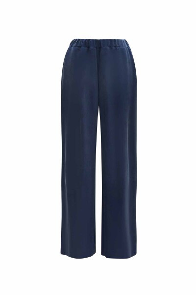 Beli Lastikli Bol Paça Cupro Pantolon - 5