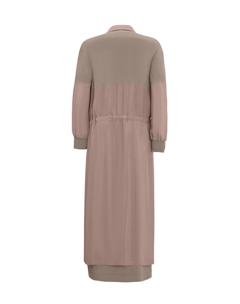 Beli Bağcıklı Cupro Vizon Ceket - 2