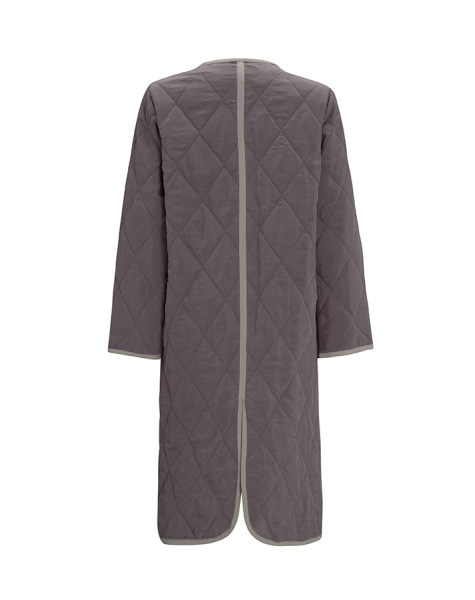 Kapitone Düz Renk Antrasit Ceket - 2