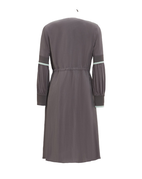 Triko Tiktaklı Cupro Antrasit Ceket - 2