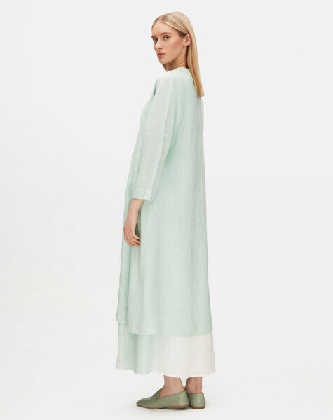 Gradient Linen Long Jacket - 2