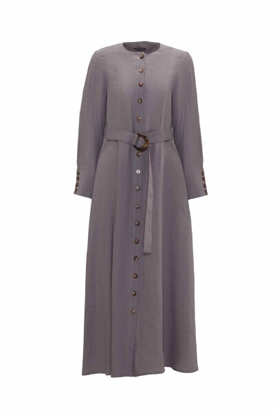 Beli Kemerli Antrasit Ceket - MISS DALIDA