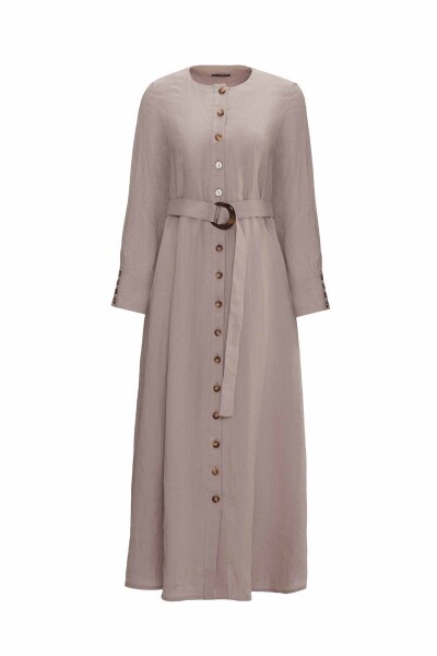 Beli Kemerli Vizon Ceket - MISS DALIDA