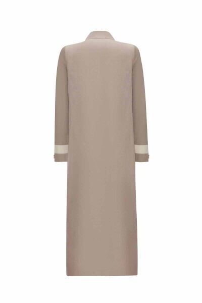 Şerit Detaylı Vizon Ceket - 2