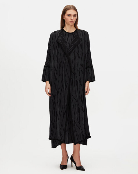 Long Sleeve Jacquard Cupro Jacket - 1