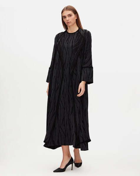 Long Sleeve Jacquard Cupro Jacket - 2