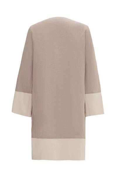 Linen Jacket with Knitwear Detail and Pockets - 5