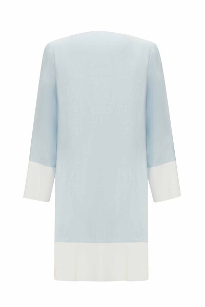 Linen Jacket with Knitwear Detail and Pockets - 7