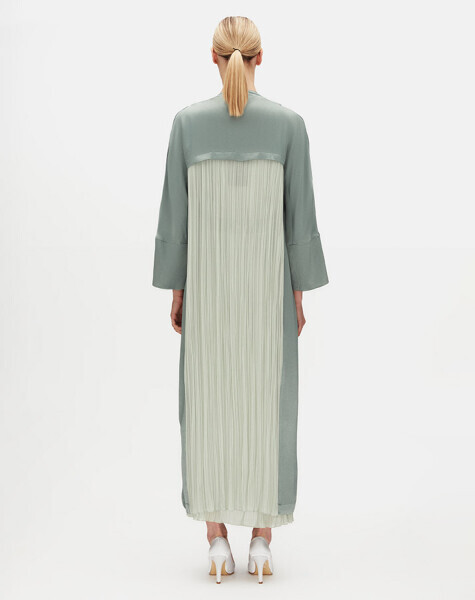 Elegant Long Jacket with Tulle Back - 3