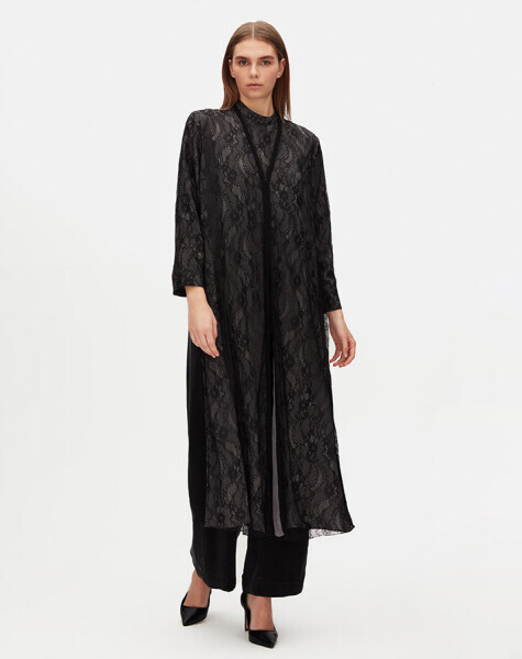 T25Y-8050 İç Astarlı Dantel Ceket BLACK - MISS DALIDA