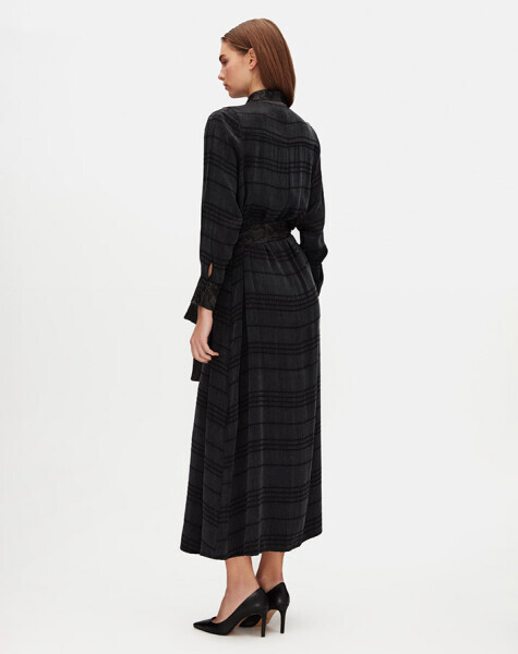 Tied Waist Jacquard Cupro Jacket - 3