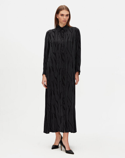 Shirt Collar Jacquard Cupro Jacket 